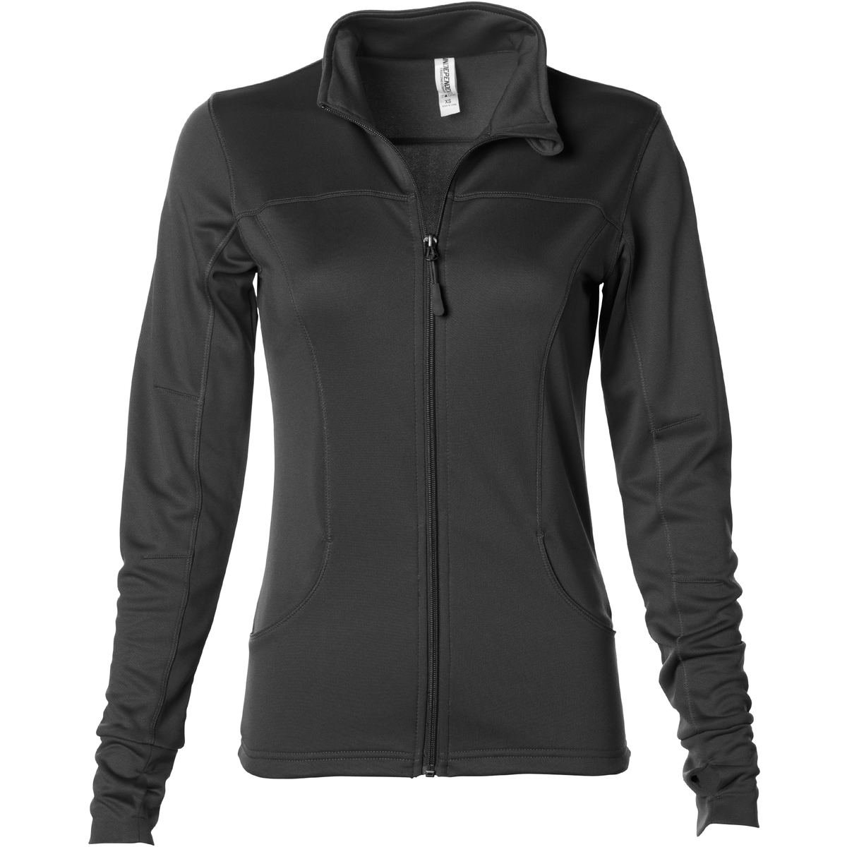 INDEPENDENT EXP60PAZ, Womens Polyester Athlectic Zip, Black
