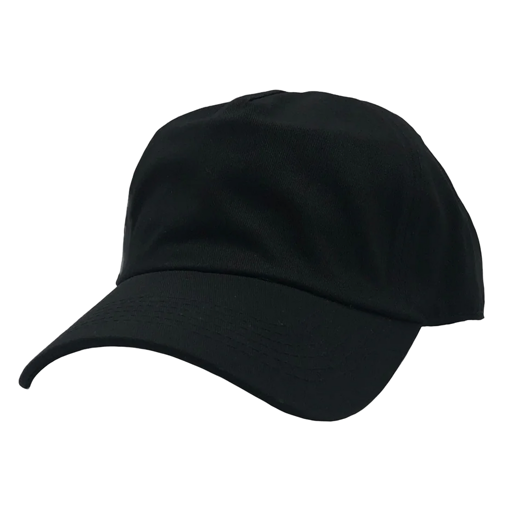 NISSI CAPS GN-1004P5, Washed Cotton Dad Caps, Black