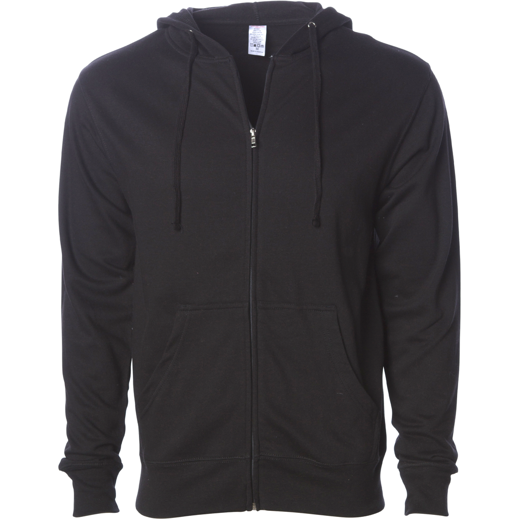 INDEPENDENT SS4500Z-P1, Ss4500z - Midweight Zip Hooded Sweatshirt (colors A-c), Black