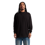 SHAKA WEAR Max Heavyweight Long Sleeve, - 7.5 Oz, Black