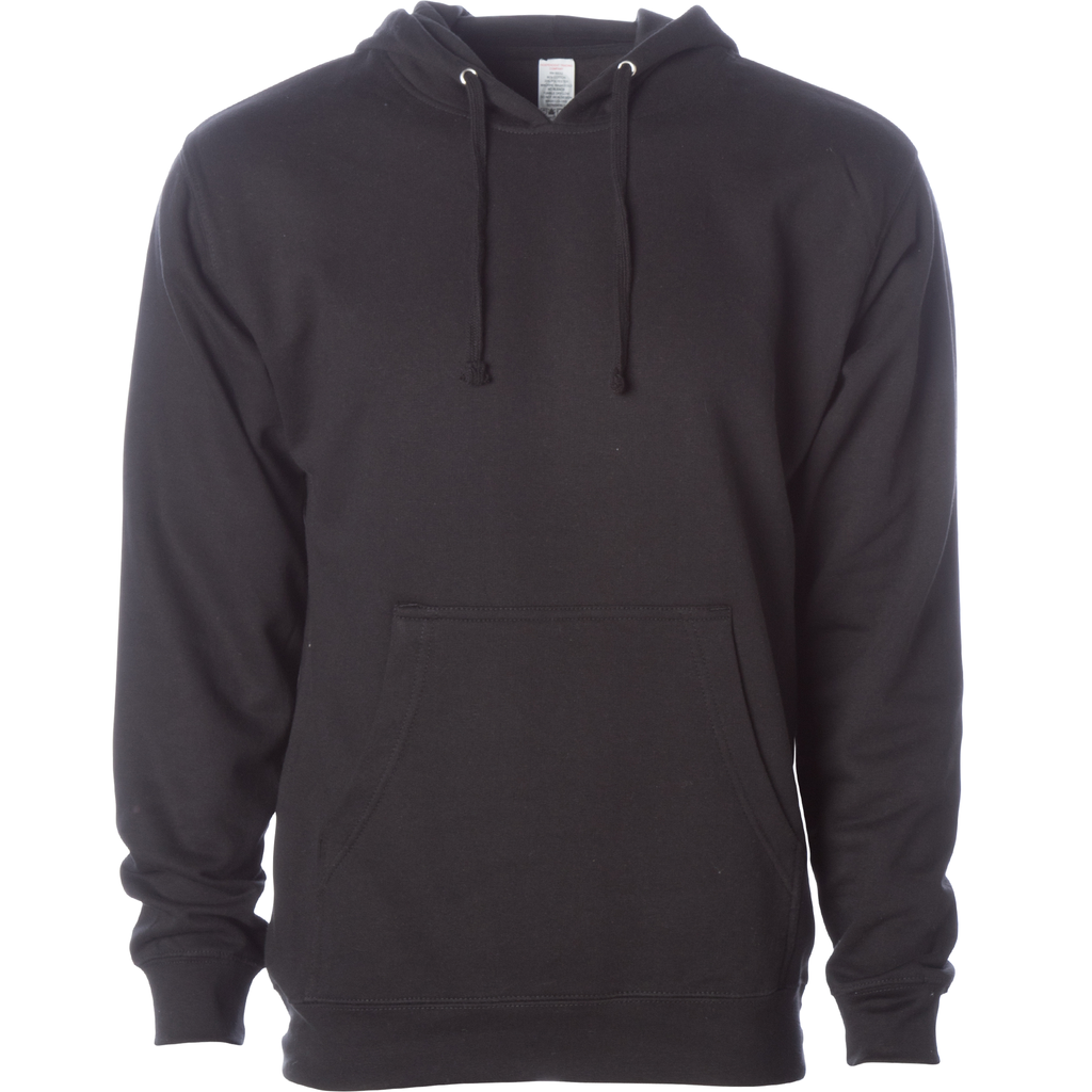 INDEPENDENT SS4500-P1, Ss4500 - Midweight Hooded Pullover Sweatshirt (alpine Green, Army, Army Heather, Black, Black Camo), Black