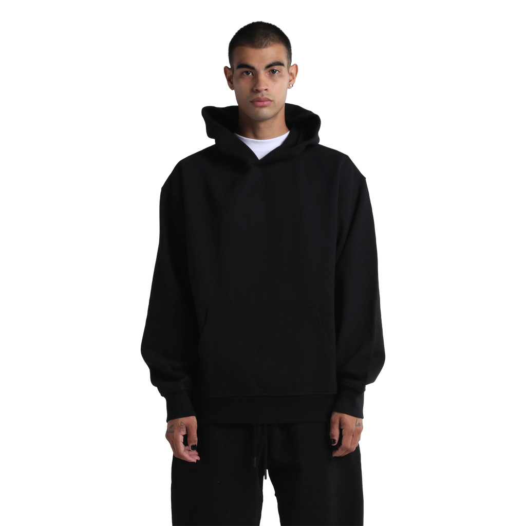 SHAKA WEAR Max Heavy Fleece Garment Dye Hoodie, - 13.5 Oz, Black