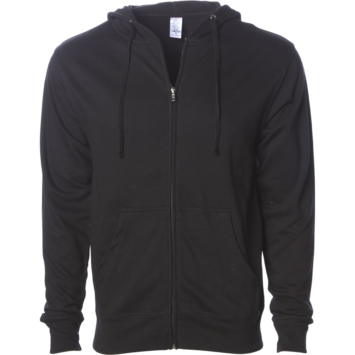 INDEPENDENT SS4500Z-P2, Ss4500z - Midweight Zip Hooded Sweatshirt (classic Navy Heather, Forest Camo), Black