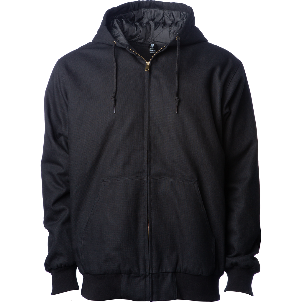 INDEPENDENT EXP550Z, Men's Insulated Canvas Workwear Jacket, Black