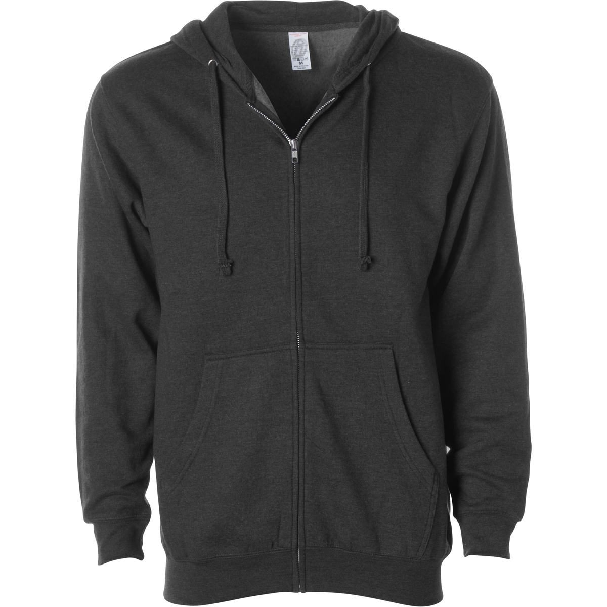 INDEPENDENT SS4500Z-P1, Ss4500z - Midweight Zip Hooded Sweatshirt (colors A-c), Charcoal Heather