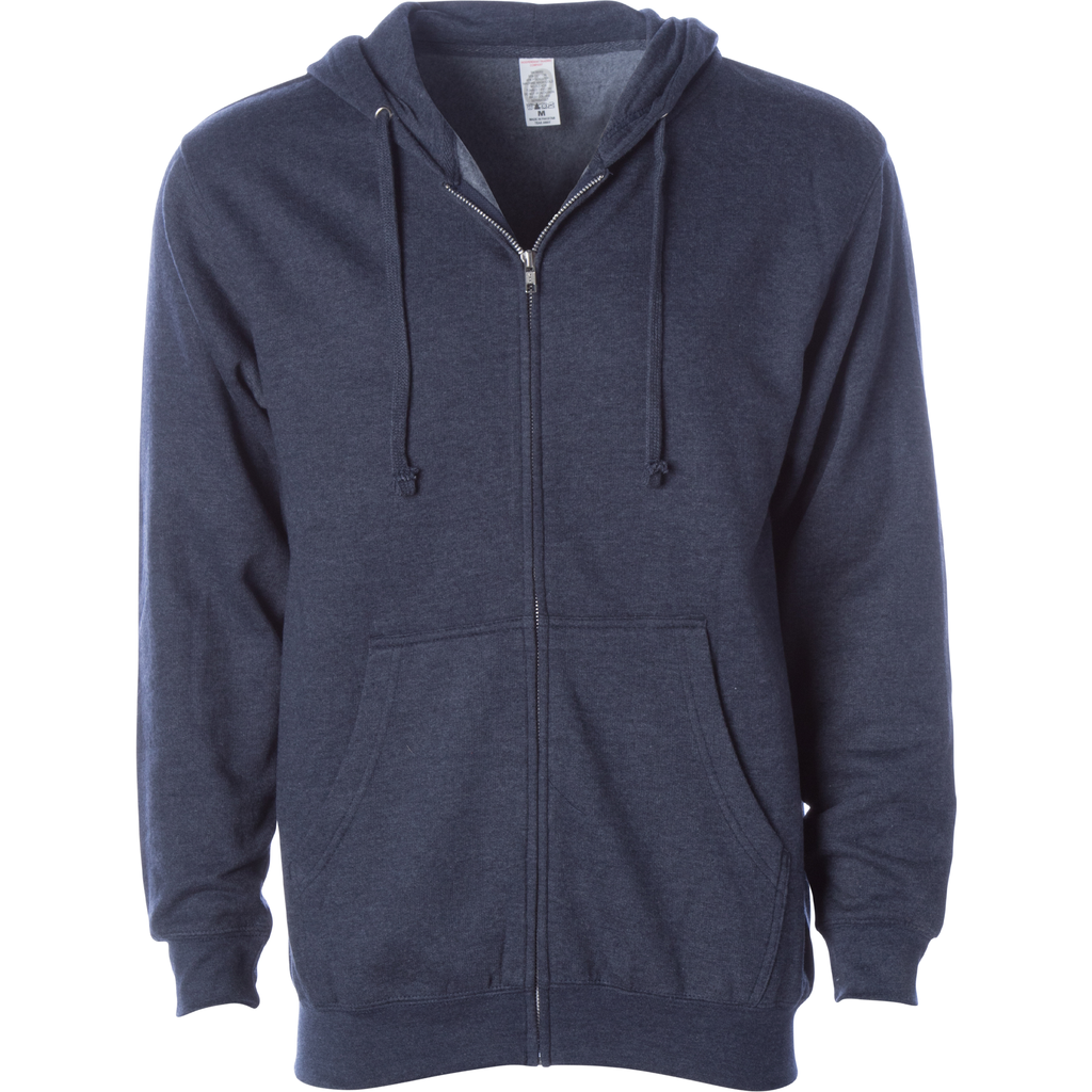 INDEPENDENT SS4500Z-P1, Ss4500z - Midweight Zip Hooded Sweatshirt (colors A-c), Classic Navy Heather