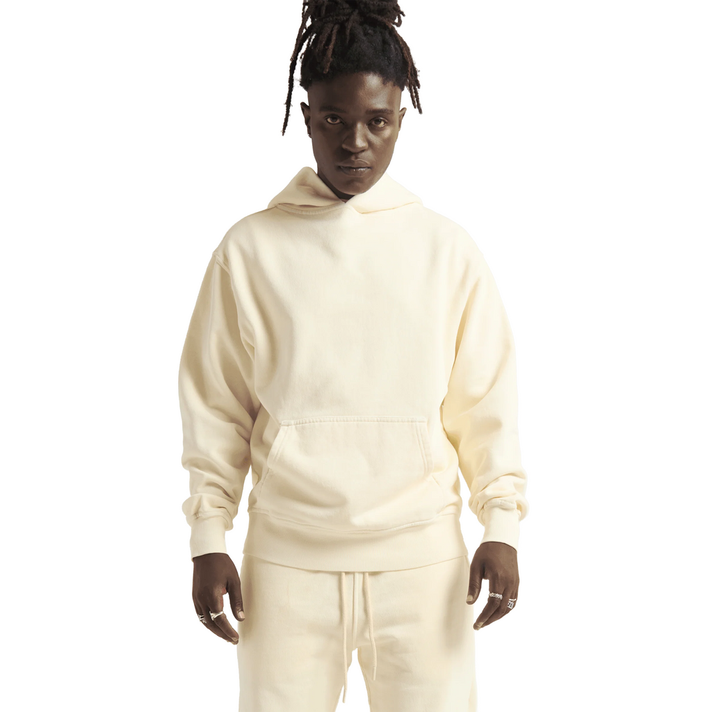 SHAKA WEAR Los-Angeles-Garment-Dye-Fleece-Hoodie, Los Angeles Garment Dye Fleece Hoodie, Cream
