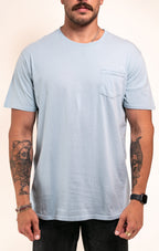 SEVEN TIDES STSSC14, Pigment Dyed Pocket Tee, Light Blue
