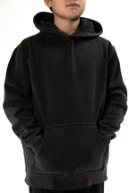INDEPENDENT IND4001YPD, Youth Heavyweight Pigment Dye Hoodie, Pigment Black