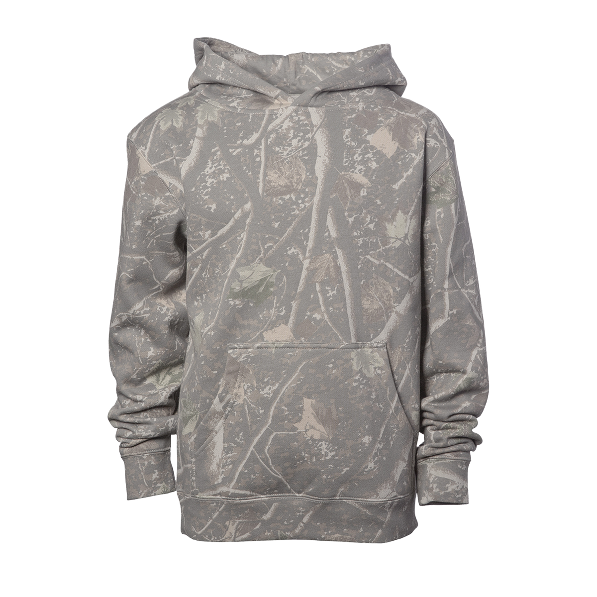 Independent Trading Co. SS4001Y, Youth Midweight Hooded Sweatshirt, Forest Camo