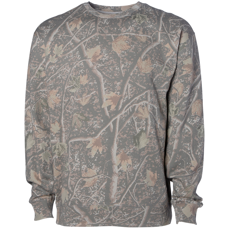 INDEPENDENT IND3000, Men's Heavyweight Crew Neck, Deadwood Tree Camo