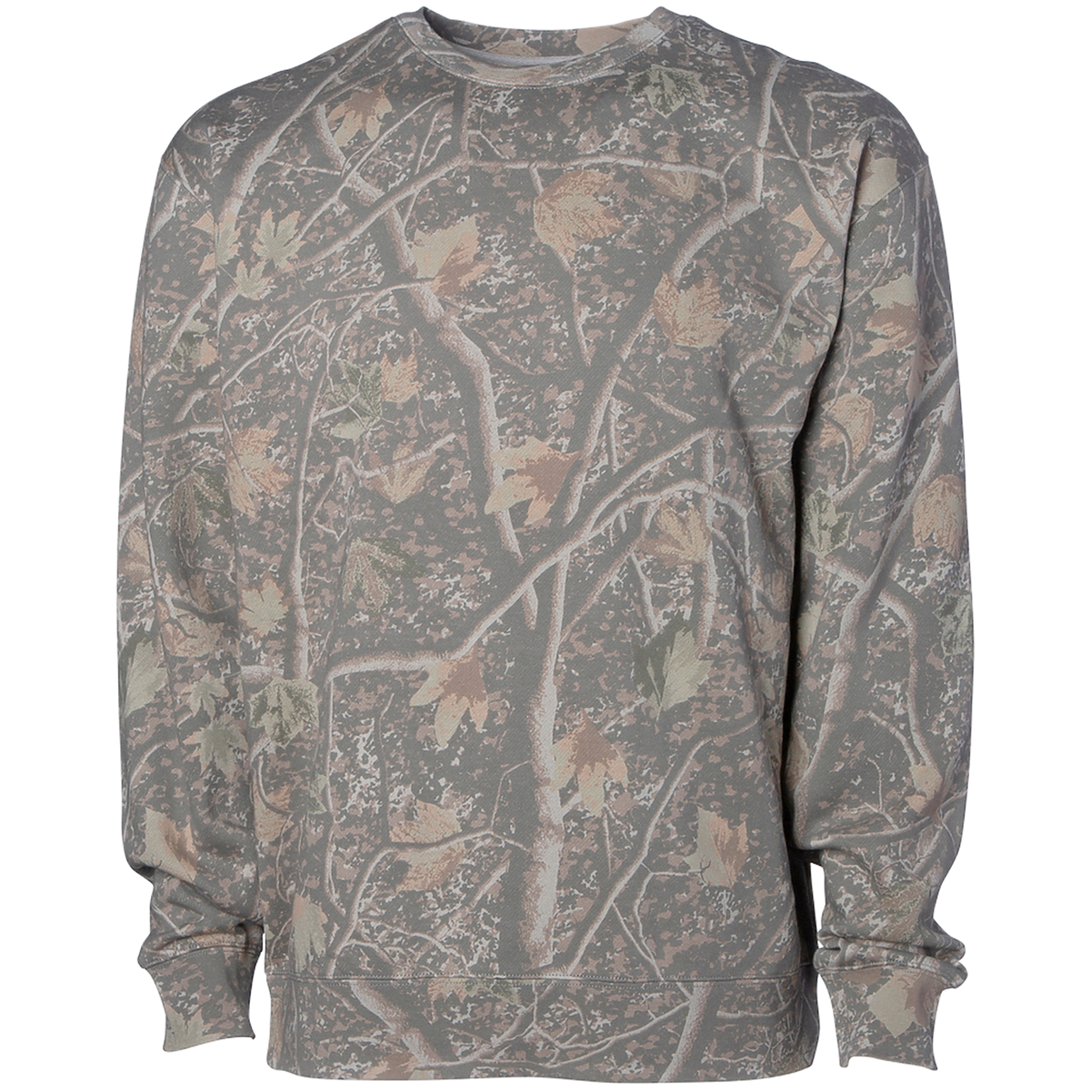 INDEPENDENT IND3000-P1, Ind3000 - Men's Heavyweight Crew Neck (colors A-d), Deadwood Tree Camo