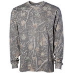 Independent Trading Co. PRM180SLT, Premium 180gsm Long Sleeve T-shirt, Deadwood Tree Camo