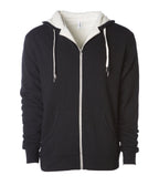 INDEPENDENT EXP90SHZ, Unisex Heavyweight Sherpa Lined Heather Zip Hood, Black