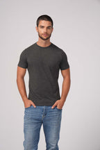 Milltex Sportswear 900, Unisex Cotton T-shirt | Lightweight Soft Crew Neck Plain Tee, Charcol Heather
