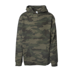 Independent Trading Co. SS4001Y, Youth Midweight Hooded Sweatshirt, Forest Camo