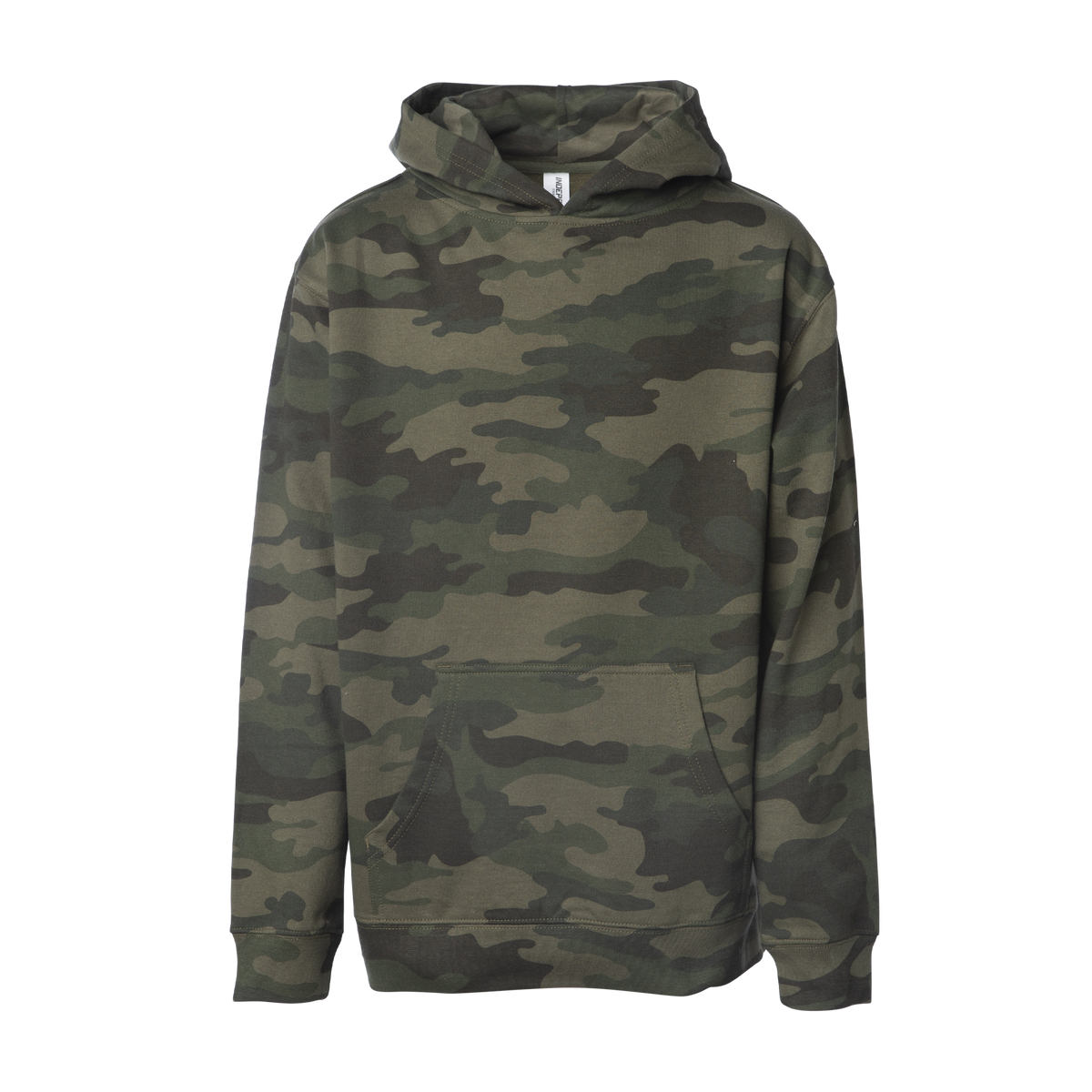 INDEPENDENT SS4001Y-P1, Ss4001y - Youth Midweight Pullover Hooded Sweatshirt (colors A-m), Forest Camo