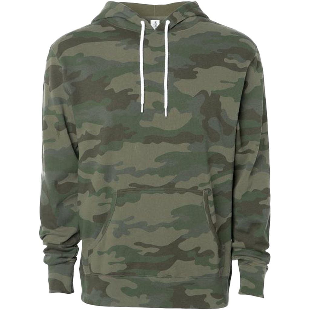 INDEPENDENT AFX90UN, Unisex Pullover Hooded Sweatshirt, Forest Camo