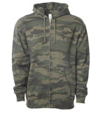INDEPENDENT IND4000Z-P1, Ind4000z - Men's Heavyweight Zip Hooded Sweatshirt (army, Black, Charcoal, Charcoal Heather, Forest Camo), Forest Camo
