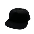 NISSI CAPS GNV-011, Cvc 5 Panels Unstructured Flat Bill Cap, Black