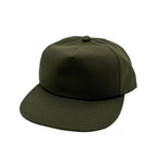 NISSI CAPS GNV-011, Cvc 5 Panels Unstructured Flat Bill Cap, Olive