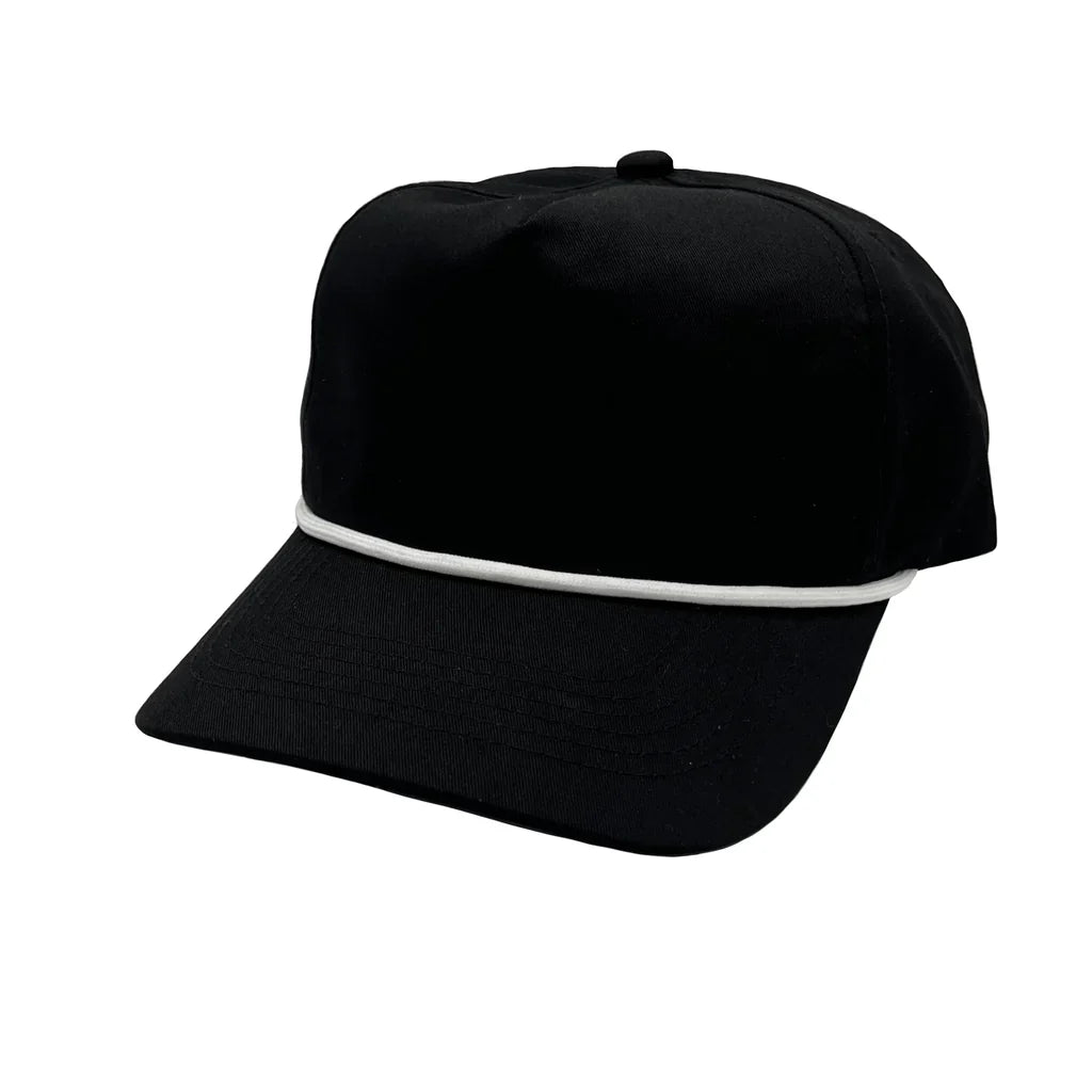 Black With White String
