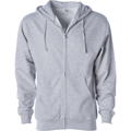 INDEPENDENT SS4500Z, Midweight Zip Hooded Sweatshirt, Grey Heather