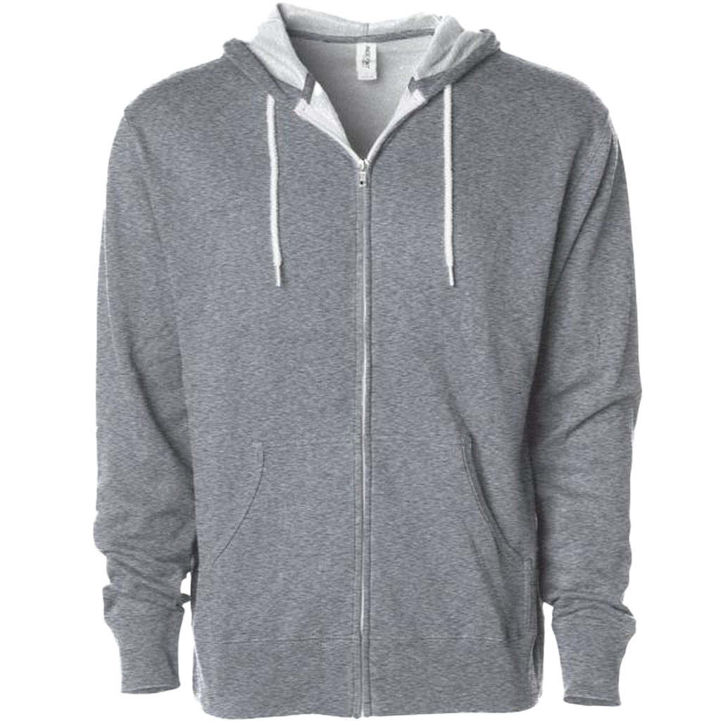 INDEPENDENT AFX90UNZ-P1, Afx90unz - Unisex Zip Hooded Sweatshirt (colors F-s), Gunmetal Heather
