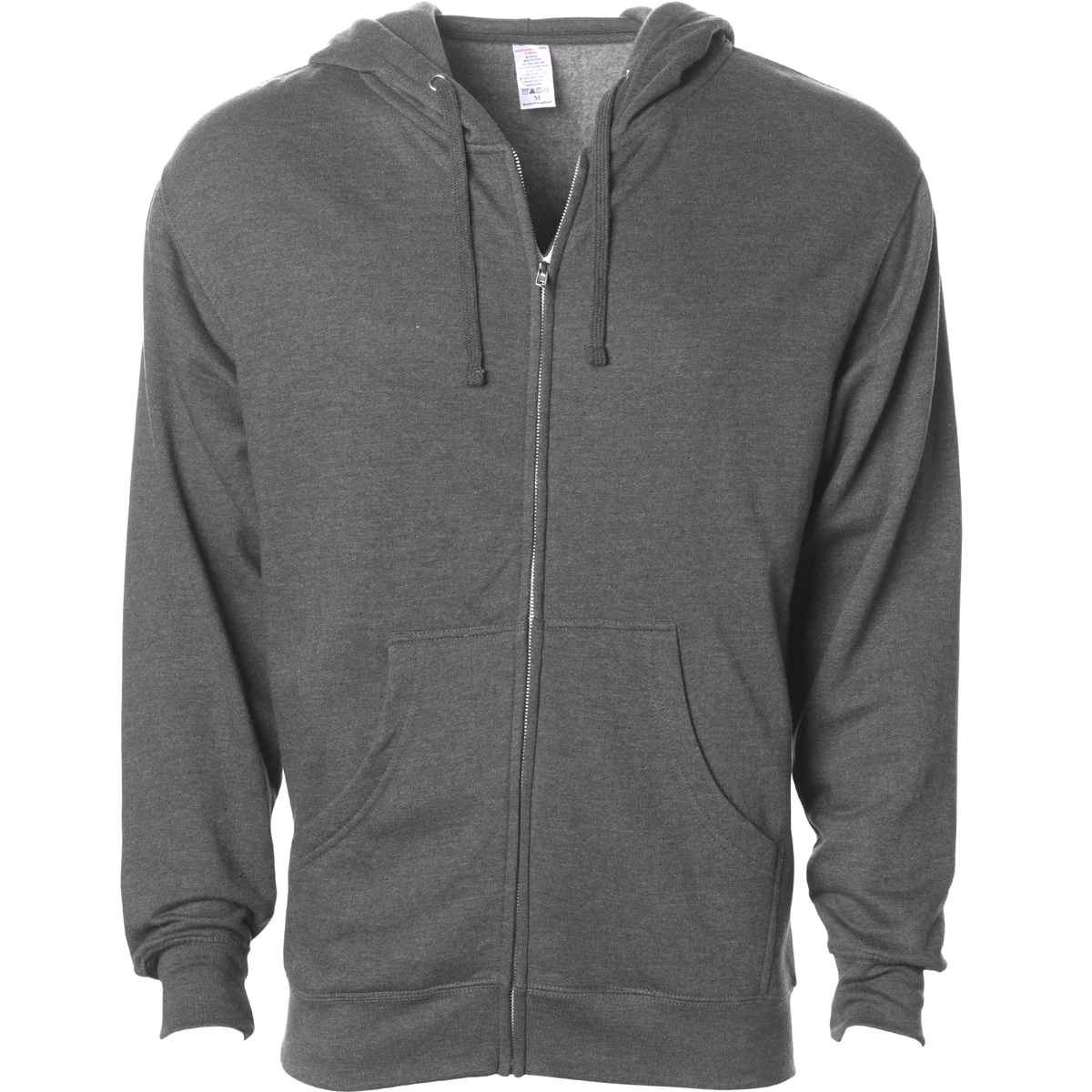 INDEPENDENT SS4500Z, Midweight Zip Hooded Sweatshirt, Gunmetal Heather