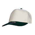 Muskoka Trail H08355, - True North - 5-panel Poly-cotton Twill Snap Back Cap, Ivory/Forest Green