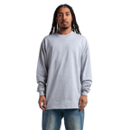 SHAKA WEAR Max Heavyweight Long Sleeve, - 7.5 Oz, Heather Grey