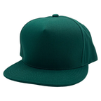 NISSI CAPS GNV-OTS001P5, - 5 Panels High Profile Flat Bill, Hunter Green