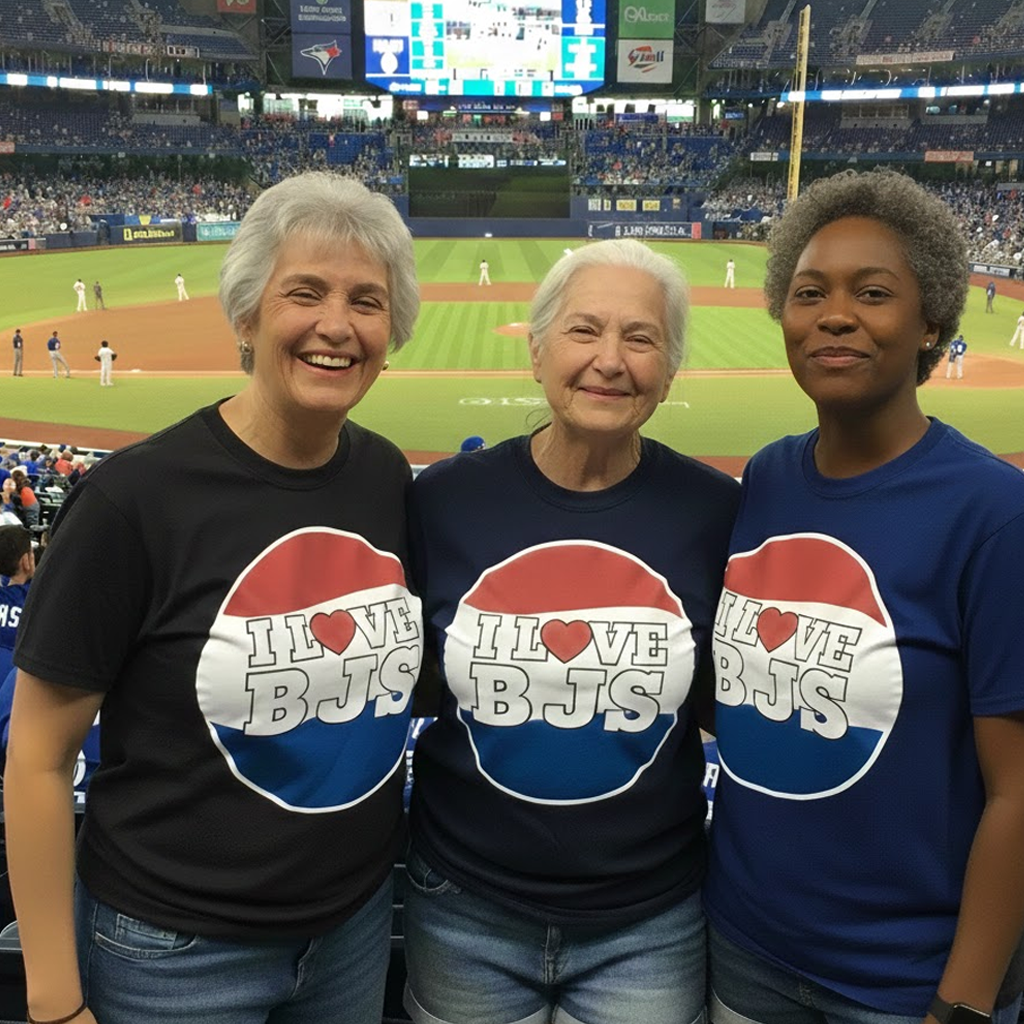 I LOVE BJS" Vintage Fan T-Shirt – Classic Pepsi-Style Logo