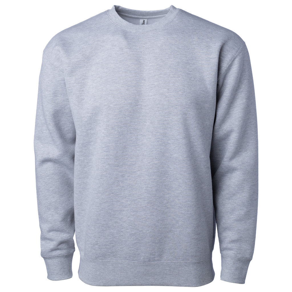 INDEPENDENT IND3000, Men's Heavyweight Crew Neck, Grey Heather
