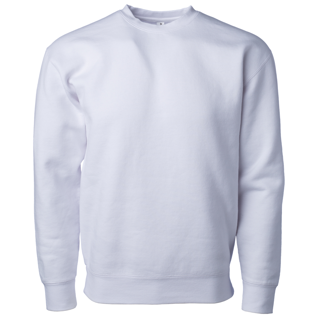 INDEPENDENT IND3000-P1, Ind3000 - Men's Heavyweight Crew Neck (colors A-d), White