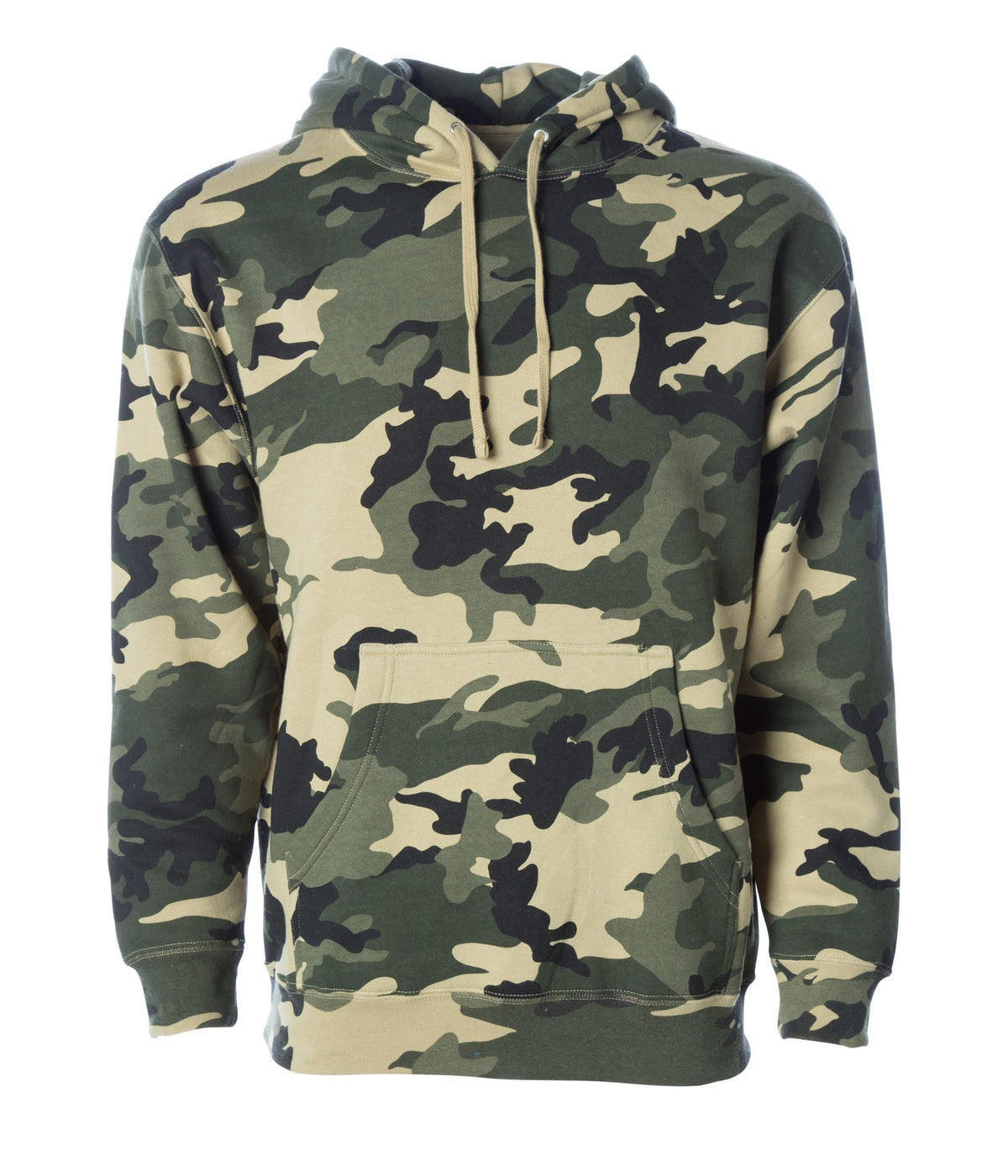 INDEPENDENT IND4000-P2, Ind4000 - Men's Heavyweight Hooded Pullover Sweatshirt (black Camo, Blue Aqua, Bone, Brown, Cement), Army Camo