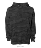 INDEPENDENT IND4000-P1, Ind4000 - Men's Heavyweight Hooded Pullover Sweatshirt (alpine Green, Army, Army Camo, Ash Heather, Black), Black Camo