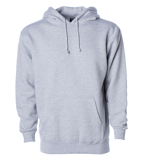 INDEPENDENT IND4000P, Heavyweight Hooded Pullover Sweatshirt, Grey Heather