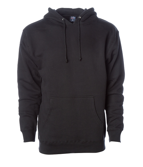 INDEPENDENT IND4000P, Heavyweight Hooded Pullover Sweatshirt, Black