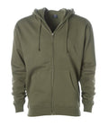 INDEPENDENT IND4000Z-P1, Ind4000z - Men's Heavyweight Zip Hooded Sweatshirt (army, Black, Charcoal, Charcoal Heather, Forest Camo), Army