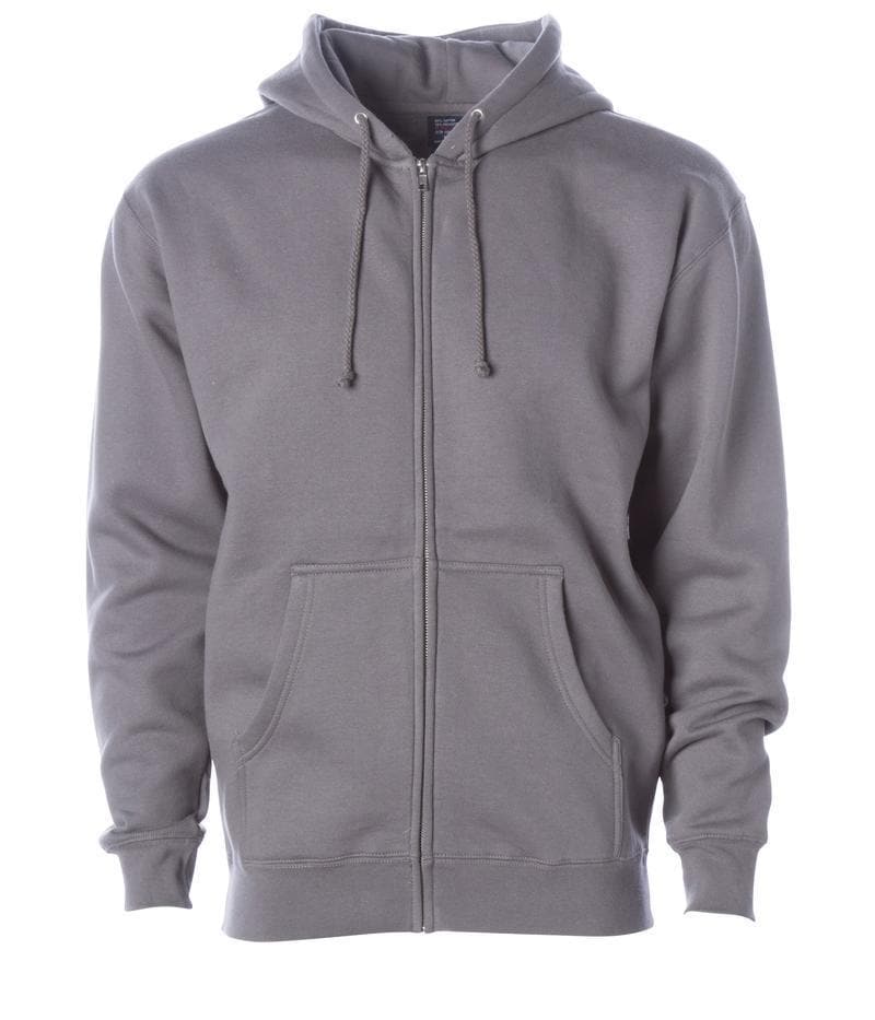 INDEPENDENT IND4000Z-P1, Ind4000z - Men's Heavyweight Zip Hooded Sweatshirt (army, Black, Charcoal, Charcoal Heather, Forest Camo), Charcoal