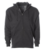 INDEPENDENT IND4000Z-P2, Ind4000z - Men's Heavyweight Zip Hooded Sweatshirt (grey Heather, Gunmetal Heather, Navy, Red, Royal), Charcoal Heather