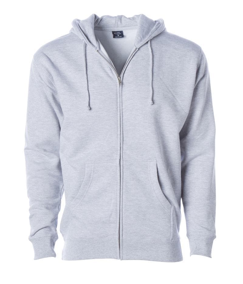 INDEPENDENT IND4000Z-P1, Ind4000z - Men's Heavyweight Zip Hooded Sweatshirt (army, Black, Charcoal, Charcoal Heather, Forest Camo), Grey Heather