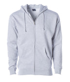 INDEPENDENT IND4000Z-P1, Ind4000z - Men's Heavyweight Zip Hooded Sweatshirt (army, Black, Charcoal, Charcoal Heather, Forest Camo), Grey Heather