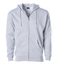 INDEPENDENT IND4000Z-P2, Ind4000z - Men's Heavyweight Zip Hooded Sweatshirt (grey Heather, Gunmetal Heather, Navy, Red, Royal), Grey Heather