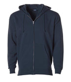 INDEPENDENT IND4000Z-P2, Ind4000z - Men's Heavyweight Zip Hooded Sweatshirt (grey Heather, Gunmetal Heather, Navy, Red, Royal), Navy
