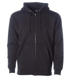 INDEPENDENT IND4000Z-P2, Ind4000z - Men's Heavyweight Zip Hooded Sweatshirt (grey Heather, Gunmetal Heather, Navy, Red, Royal), Black