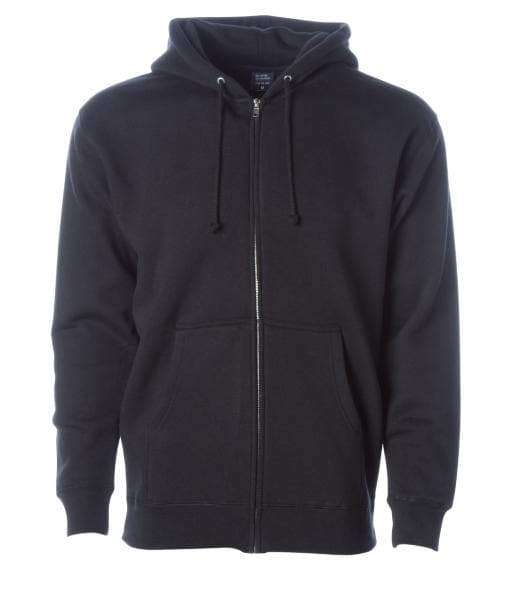 INDEPENDENT IND4000Z-P2, Ind4000z - Men's Heavyweight Zip Hooded Sweatshirt (grey Heather, Gunmetal Heather, Navy, Red, Royal), Black