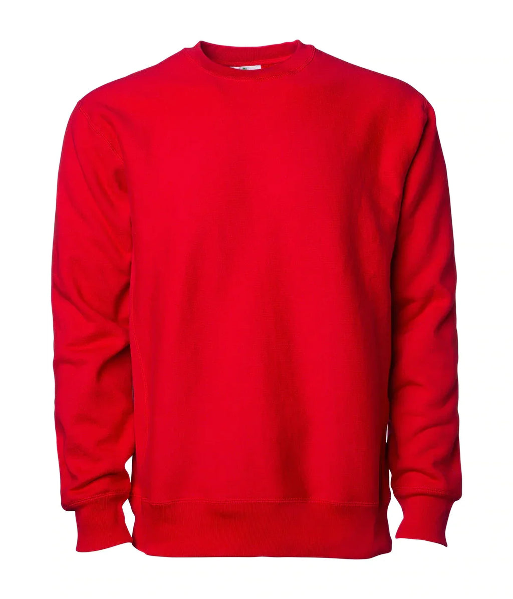 INDEPENDENT IND5000C Legend-P2, Ind5000c Legend - Men's Premium 450gm Heavyweight Cross-grain Crew (colors G-w), Red