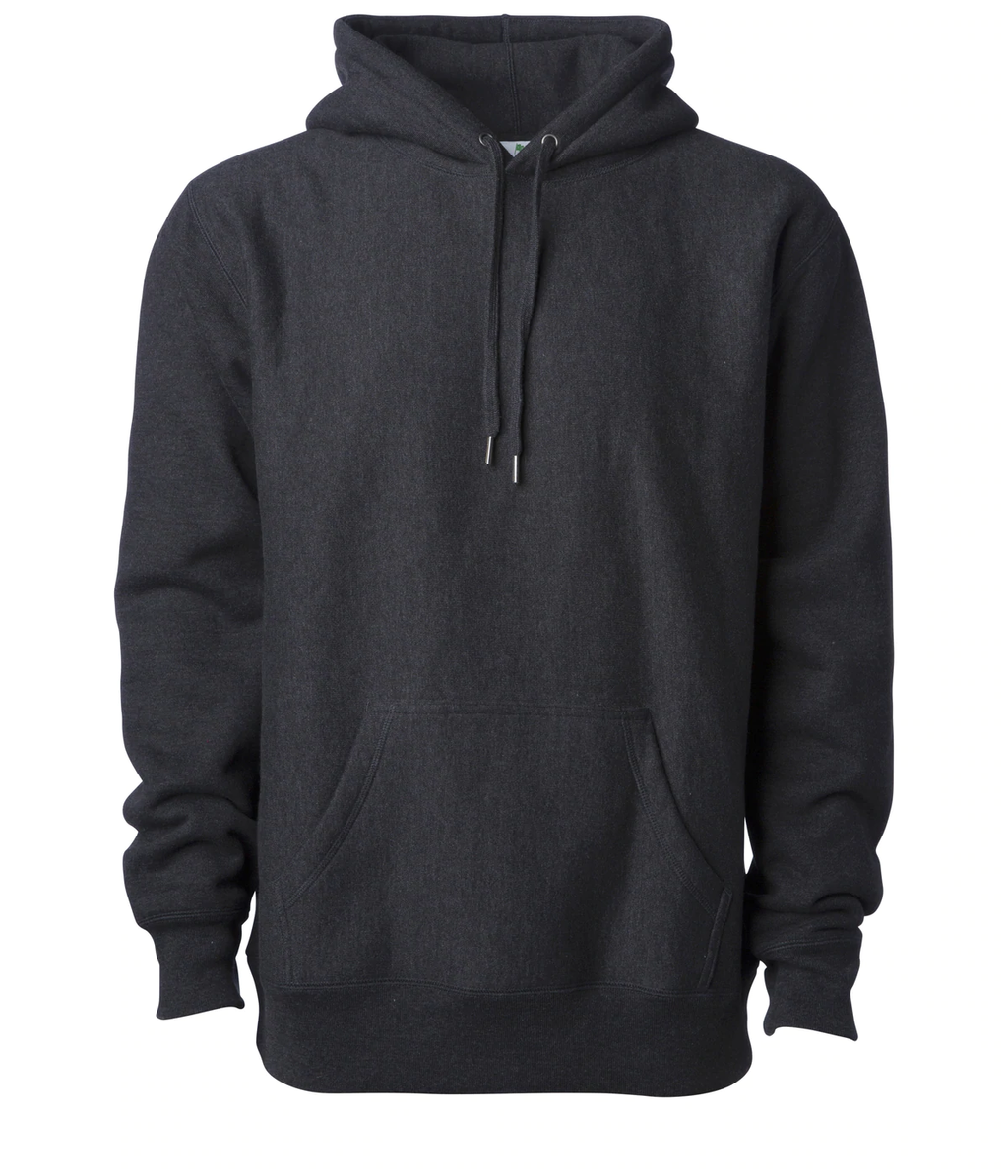 INDEPENDENT IND5000P-P1, Ind5000p - Men's Premium 450gm Heavyweight Cross-grain Hoodie (colors A-g), Charcoal Heather